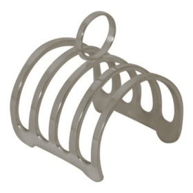 ckRound Toast Rack, Silver Plate
