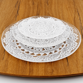 LILLE 12PC Glass Dinner Plate Set