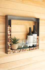 Metal Wall Bar And Decor Holder