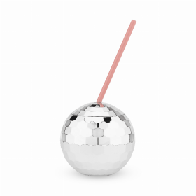 Silver Disco Ball Drink Tumbler By Blush