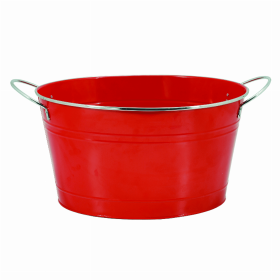 Big Red Galvanized Metal Tub By Twine