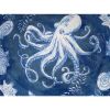 5-Piece Starfish Dinner Bowl Set in Blue and White