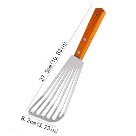 1pc Stainless Steel Frying Shovel For Egg Steak Fish Slice; Non-slip Frying Spatula