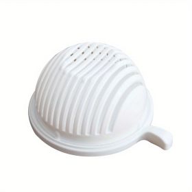 1pc Vegetable Cutting Aid Fruit Vegetable Salad Cutting Bowl Kitchen Plastic Divider Salad Cutting Mold
