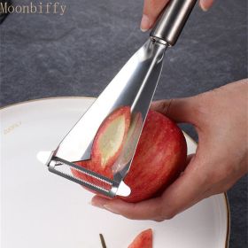 Multifunctional Apple Triangle Push Knife Potato Stainless Steel Fancy Fruit Knife Creative Carving