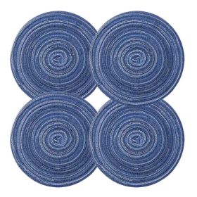 4 Pcs Woven Ramie Placemats Round Placemat Kitchen Accessories Home Decoration Table Mats