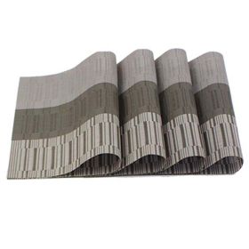 6 Pcs Heat Insulation Stain Resistant Placemat for Dining Table Durable PVC Woven Kitchen Table Mats
