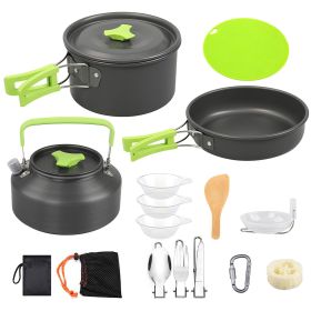 16Pcs Camping Cooking Ware Set Camping Stove Cookware Kit Aluminum Pot Pan Kettle Set with Bowls