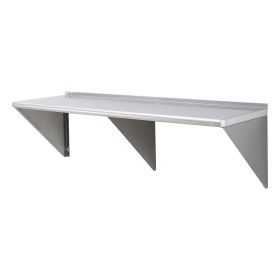 VEVOR 18" x 60" Stainless Steel Shelf, Wall Mounted Floating Shelving with Brackets
