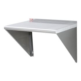 VEVOR 18" x 24" Stainless Steel Shelf, Wall Mounted Floating Shelving with Brackets, 300 lbs Load Capacity