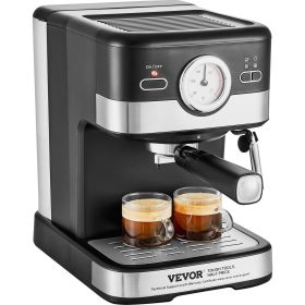 VEVOR Espresso Machine, 15 Bar Semi-Automatic Espresso Maker with Milk Frother