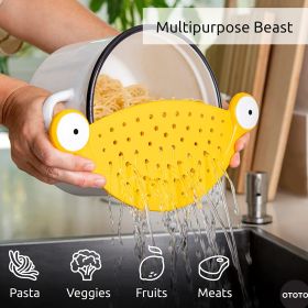 1pc Pasta Strainer - Cute Monster Eye Design - BPA Free Food Strainer For Kitchen - Kitchen Accessory Gift