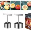 2 Sizes Kitchen Corring Tool 304 Stainless Steel Multifunction for Apple or Pear; Easy To Use Durable Core Remover