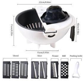 9 In 1 Multi-function Vegetable Cutting Tool for Kitchen; Household Potato Shredding Machine
