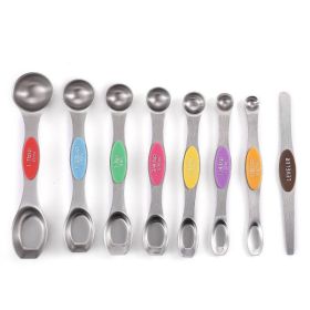 Set Of 8; Magnetic Measuring Spoon Set; Fits In Spice Jars; Stackable