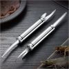 2pcs; 5 In 1 Multifunctional Shrimp Line Fish Maw Knife; Stainless Steel Portable Cleaner; Fish Scale Planer