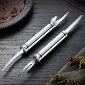 2pcs; 5 In 1 Multifunctional Shrimp Line Fish Maw Knife; Stainless Steel Portable Cleaner; Fish Scale Planer