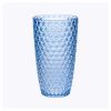Plastic Diamond Cut Acrylic Drinking Glasses Set of 4
