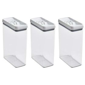 Better Homes & Gardens 3 Pack Set Flip-Tite Lid, 18.6 Cup Rectangular Food Storage Container