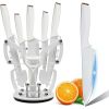 Kitchen Knife Set, 7-Pieces Stainless Steel Knives with Block,