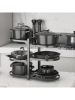 6-layer Pot And Lid Sorting Rack, Adjustable for Under The Cabinet, Kitchen Organization And Storage, Black