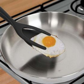 Spatula Tongs Cooking Tool, Silicone Flipping Spatula