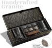 THE CONNOISSEUR'S WHISKEY CHILLING STONE SET - SIGNATURE GLASS EDITION