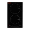 VEVOR Electric Cooktop, 2 Burners, 12'' Induction Stove Top, Built-in Magnetic 1800W, 9 Heating Level Multifunctional