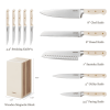 CAROTE 11PCS Knife Set with Block for kitchen, Stainless Steel Razor-Sharp Blade, Triple Riveted Ergonomic Handle