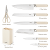 CAROTE 8PCS Kitchen Knife Block Set, Stainless Steel Razor-Sharp Blade, Dishwasher Safe