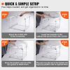 VEVOR 2 Tier 14"W x 21"D Pull Out Cabinet Organizer, Heavy Duty Slide Out Pantry Shelves, Chrome-Plated Steel , Roller Drawer Storage