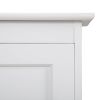 Trash Can Cabinet with Adjustable Door Tilted Angles;  Kitchen Garbage Bin Holder, White
