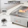 VEVOR Commercial Electric Griddle, 21", 1600W Countertop Flat Top, Stainless Steel Teppanyaki Grill, 122-572 degree Fahrenheit Adjustable