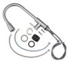 Kitchen Sink Faucet Single Handle Brushed Nickel Stainless Steel with Pulldown Head Sprayer