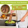 WooWalnut Wooden Spoons for Cooking Kitchen Utensils Spatula Set Spurtle Supplies Set of 4 Pcs