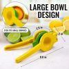 Metal 2-In-1 Lemon Lime Squeezer - Max Extraction Manual Citrus Juicer