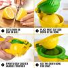 Metal 2-In-1 Lemon Lime Squeezer - Max Extraction Manual Citrus Juicer