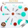8Pcs Plastic Measuring Cups and Spoon, Set Kitchen Utensil Tools