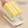 1pc Kitchen Butter Preservation Box, Easy Slice into Pats, Dividable Pan With Lid