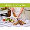 WooWalnut Wooden Spoons for Cooking Kitchen Utensils Spatula Set Spurtle Supplies Set of 4 Pcs