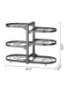 6-layer Pot And Lid Sorting Rack, Adjustable for Under The Cabinet, Kitchen Organization And Storage, Black