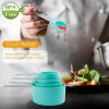 8Pcs Plastic Measuring Cups and Spoon, Set Kitchen Utensil Tools
