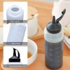 3Pcs 12 oz Plastic Squeeze Condiment Bottles; Refillable With Twist On Cap Lids