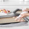 2-pack of non-stick silicone baking mats with cookie template for easy and reliable baking