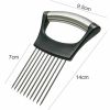 Stainless Steel Onion Holder Slicer Vegetable Tool, Kitchen Gadget