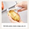 3 In 1 Multifunctional Rotary Paring Knife 360 Rotating Stainless Steel Peeler