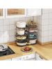 8 Tier Pots and Pans Lid Organizer Holder, Adjustable for Under Cabinet, Rack for Kitchen Storage