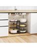 6-layer Pot And Lid Sorting Rack, Adjustable for Under The Cabinet, Kitchen Organization And Storage, Black