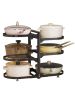 6-layer Pot And Lid Sorting Rack, Adjustable for Under The Cabinet, Kitchen Organization And Storage, Black