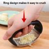 Anual Stainless Steel Rocker Garlic Press Mincer Tool Kitchen Gadgets